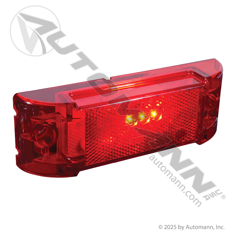 [571.LD21R3] Marker Light Reflex LED 2 x 6in Red 3-Diode with Pigtail