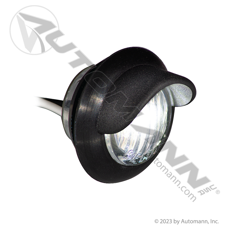 [571.LD134-2] License Light LED 3/4in Round with Black Hood, 2-Diode