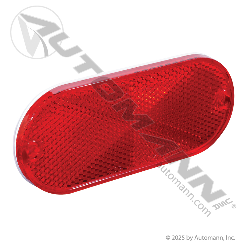 Reflector 4in Oval Red Quick-Mount