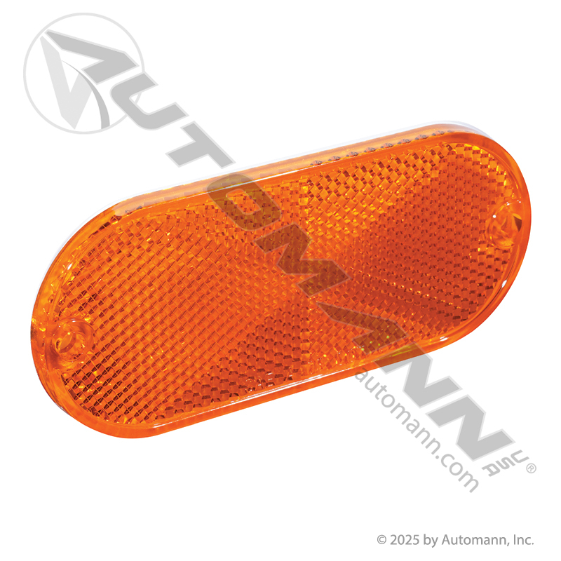 [571.RF4QMA] Reflector 4in Oval Amber Quick-Mount