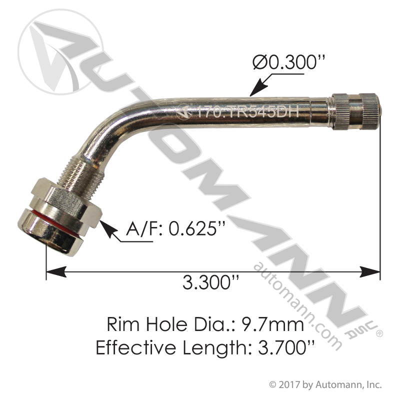 [170.TR545DH] Valve Stem 3.700in Angled (TR545DH)