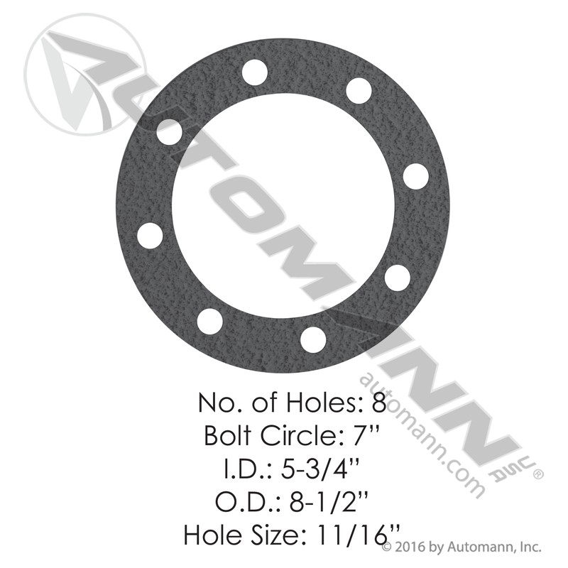 [180.10613] Drive Flange Gasket 8-Bolt 7in BC, Meritor/Volvo