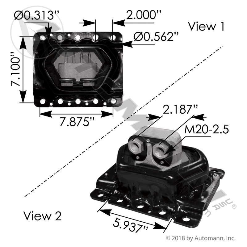 [MV27031] Engine Mount Rear, Volvo/Mack (20499470)