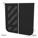 Mud Flap Rubber Chevron Style 24 x 24 x 3/16in