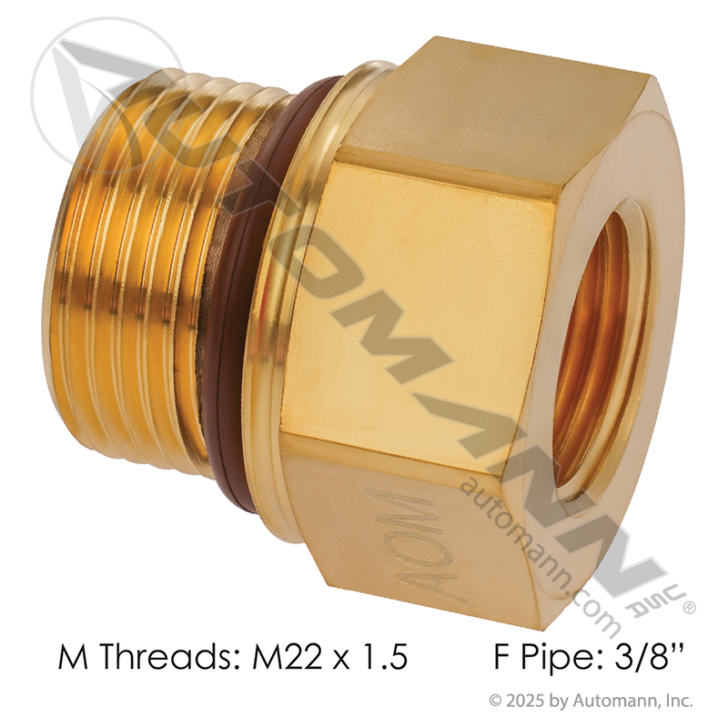 [177.9120CM22] Adapter M22x1.5 Male x 3/8in NPT Female