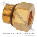 Adapter M22x1.5 Male x 3/8in NPT Female