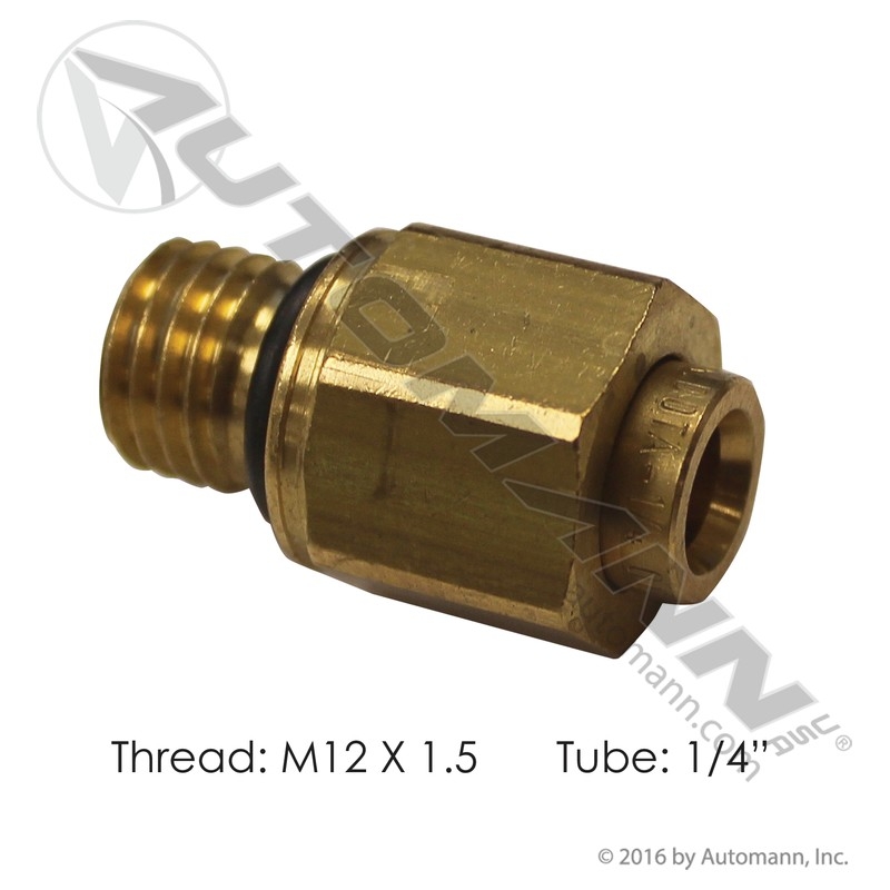 [177.13B684M12V] Brass PLC Male Connector 1/4in X M12