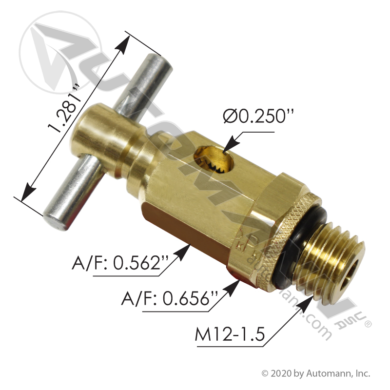 [177.4022M12] Drain Valve Needle Seat M12x1.5, Mack/Volvo