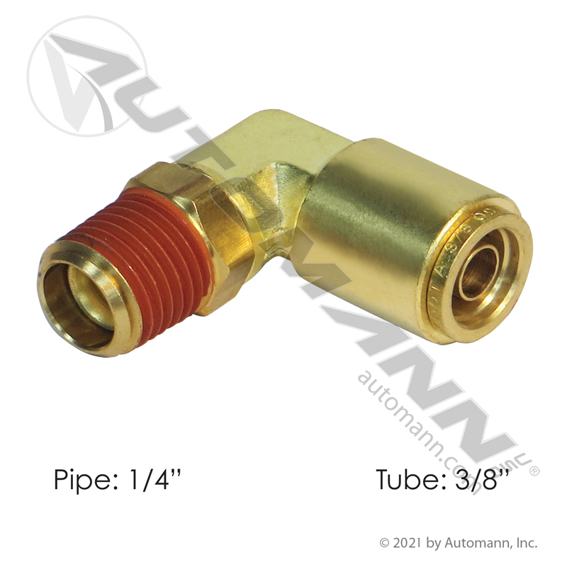 [177.13B696B] Brass PLC Male Swivel Elbow 3/8 x 1/4in
