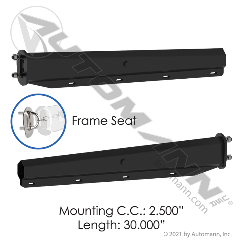 [562.490BFS] Spring-Loaded Mud Flap Hanger Tapered Black (Betts B7)