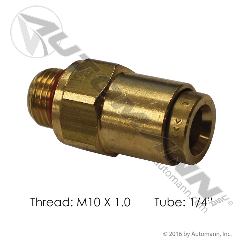 [177.13B684M10] Brass PLC Male Connector 1/4in x M10
