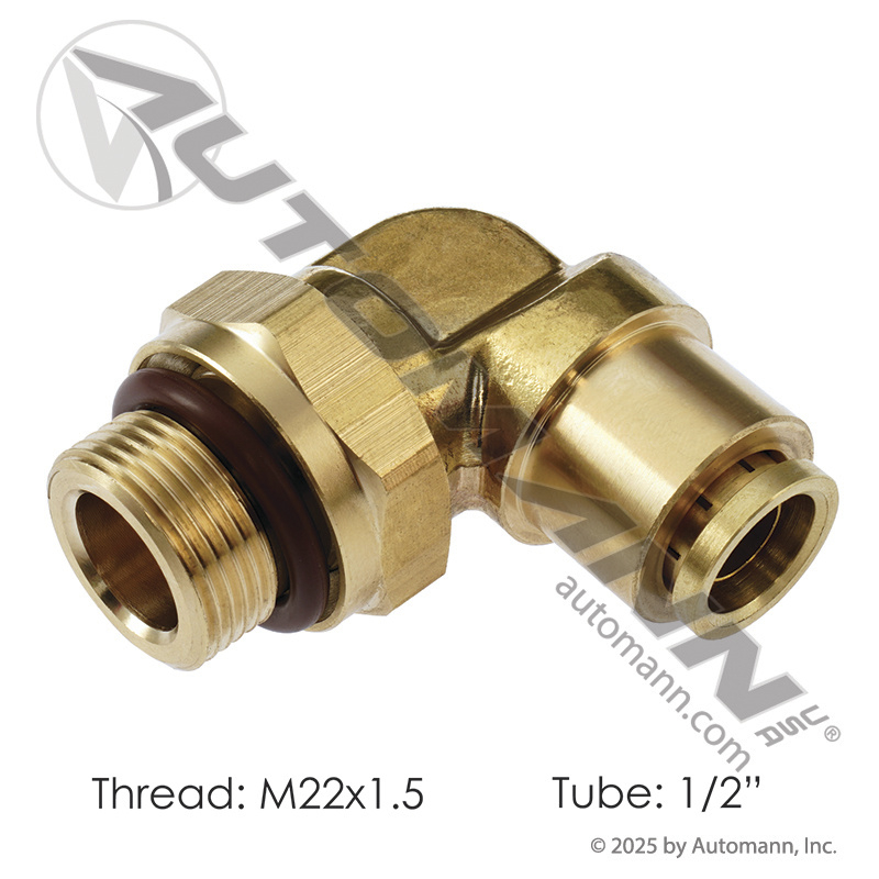 Brass PLC Male Swivel Elbow 1/2in x M22