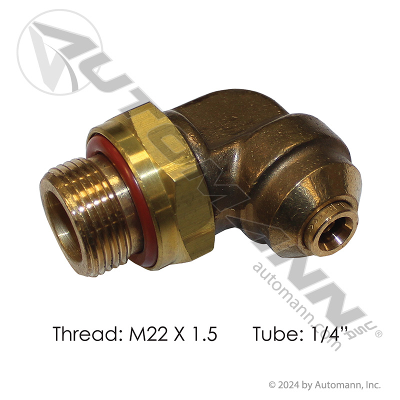 Brass PLC Male Swivel Elbow 1/4in x M22