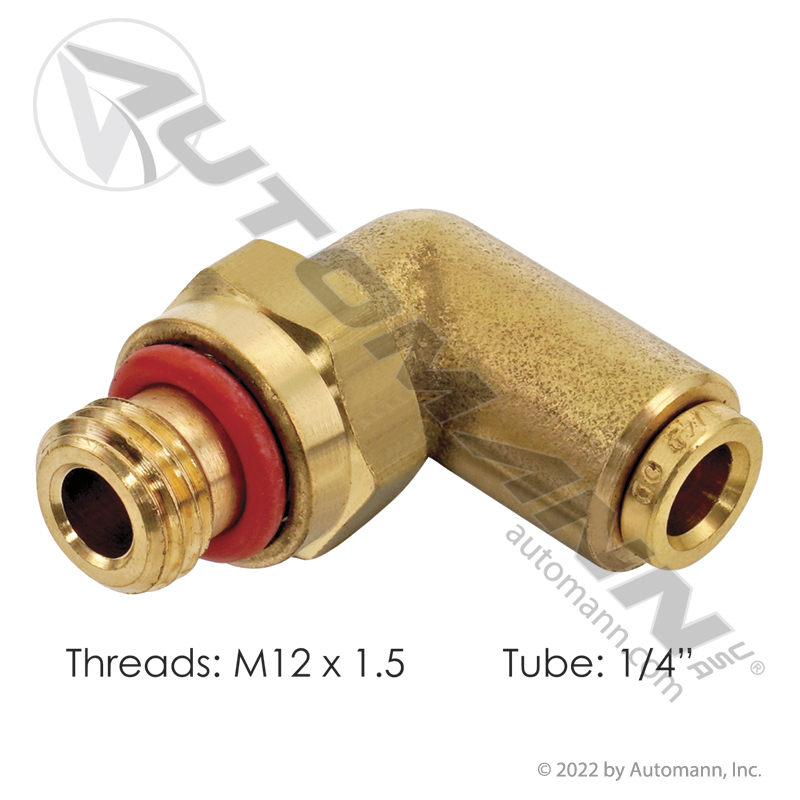 Brass PLC Male Swivel Elbow 1/4in x M12