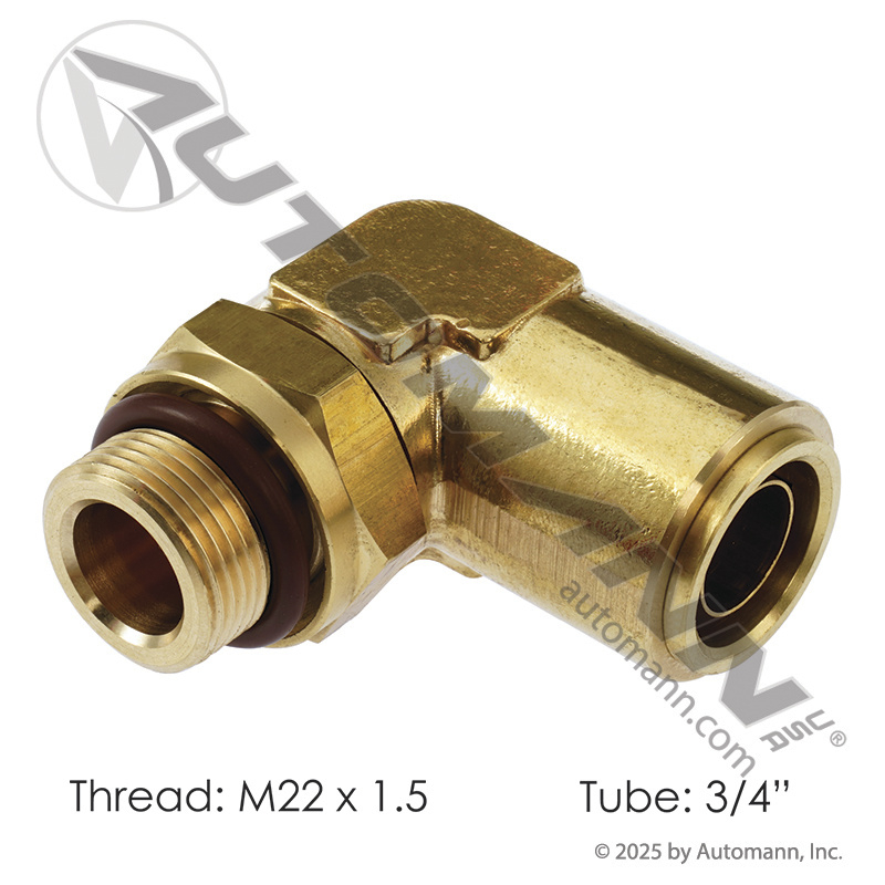 Brass PLC Male Swivel Elbow 3/4in x M22