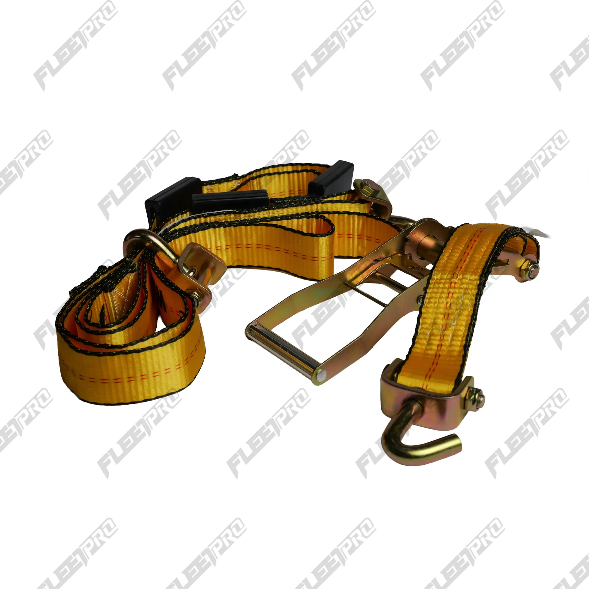 [FL012] Wheel Strap 2in x 14ft, Swivel J-Hooks & Rubber Cleats