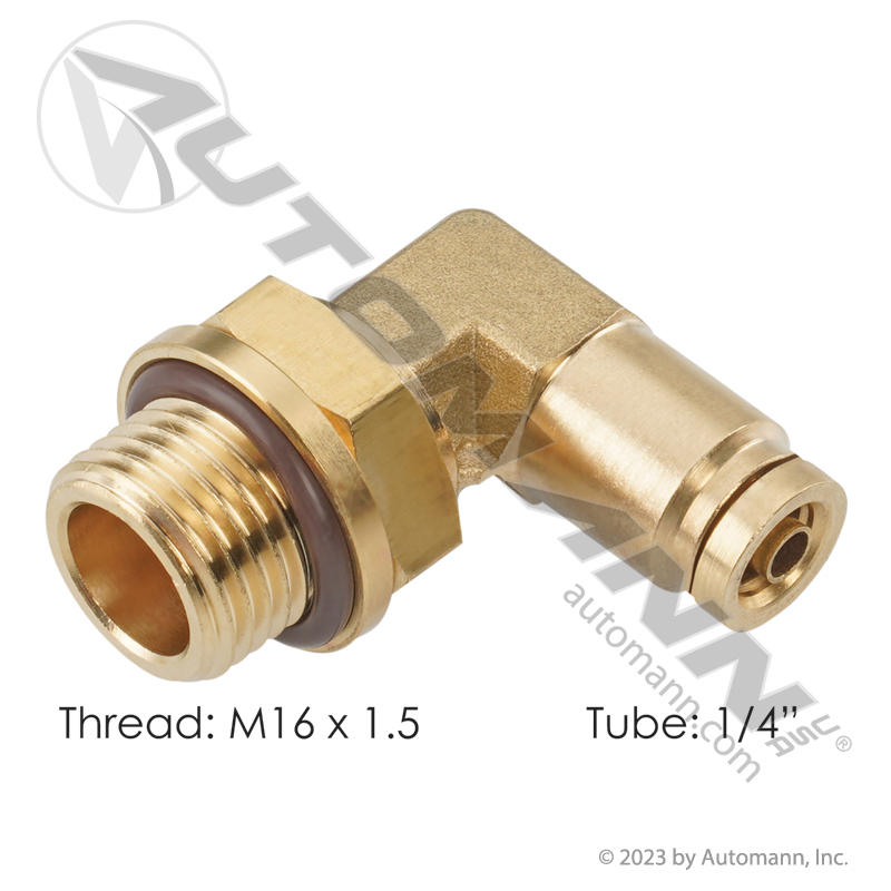 Brass PLC Male Elbow 1/4in X M16x1.5