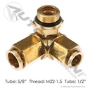 Brass PLC Adapter 5/8in x 1/2in x M22