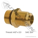 Male Connector 3/4in SAE x M27x2