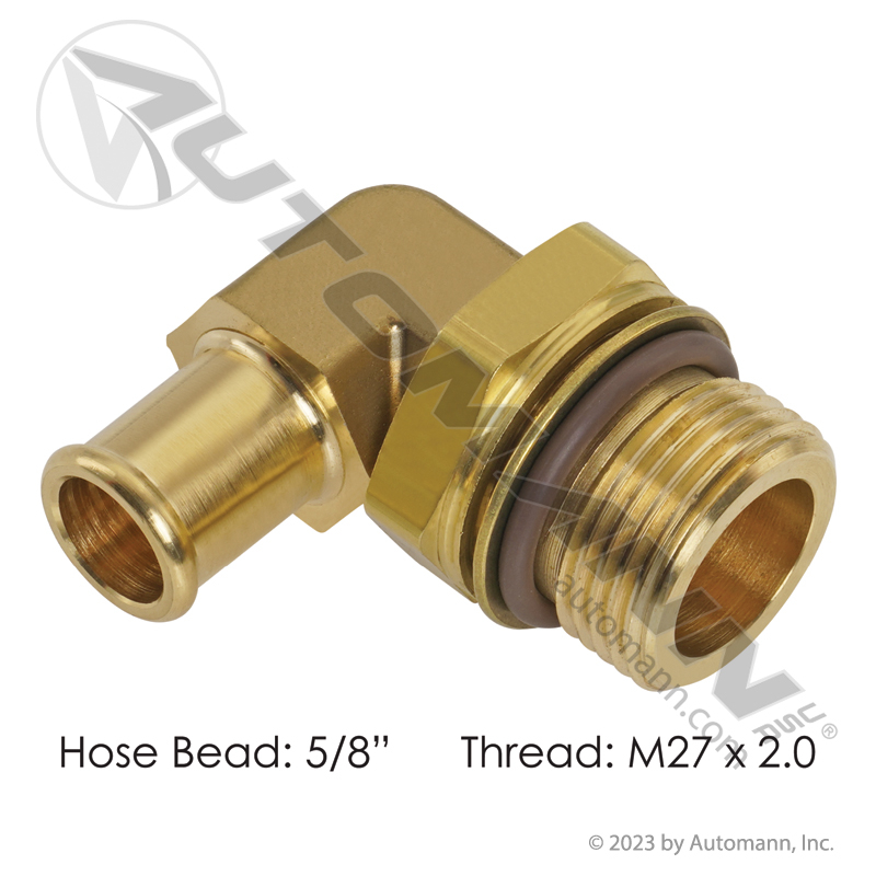 Bead Fitting 5/8in Hose x M27x2.0 90 Deg
