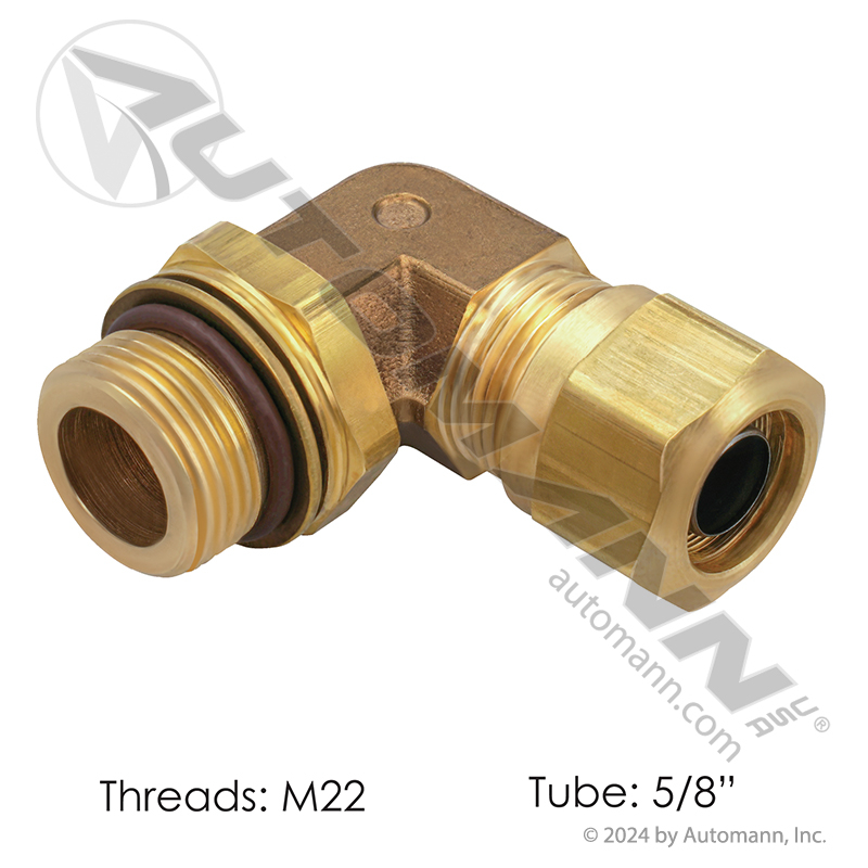 Male Elbow Fuel/DOT 5/8in x M22x1.5
