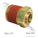 Brass PLC Male Connector 3/8 X 1/2in
