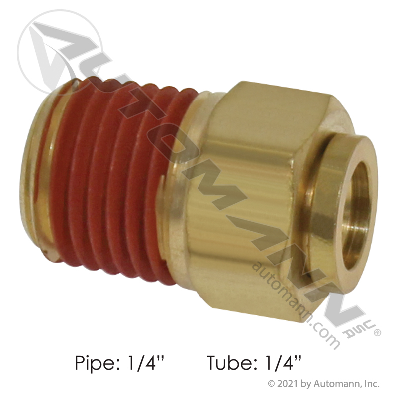 Brass PLC Male Connector 1/4 X 1/4 in.