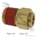 Brass PLC Male Connector 1/4 X 1/4 in.