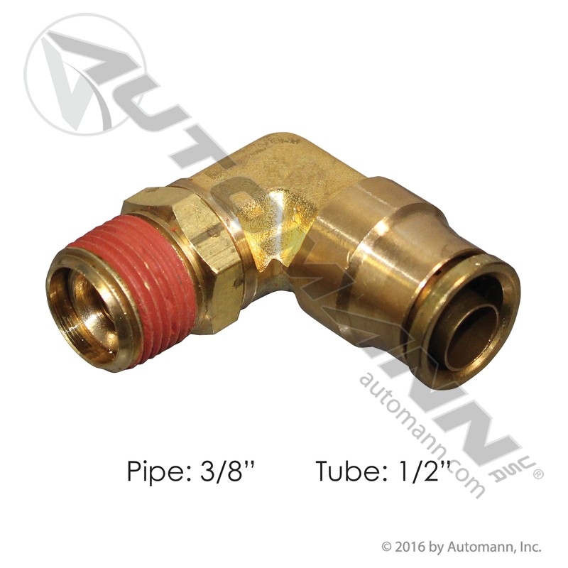Brass PLC Male SWL Elbow 1/2 X 3/8in