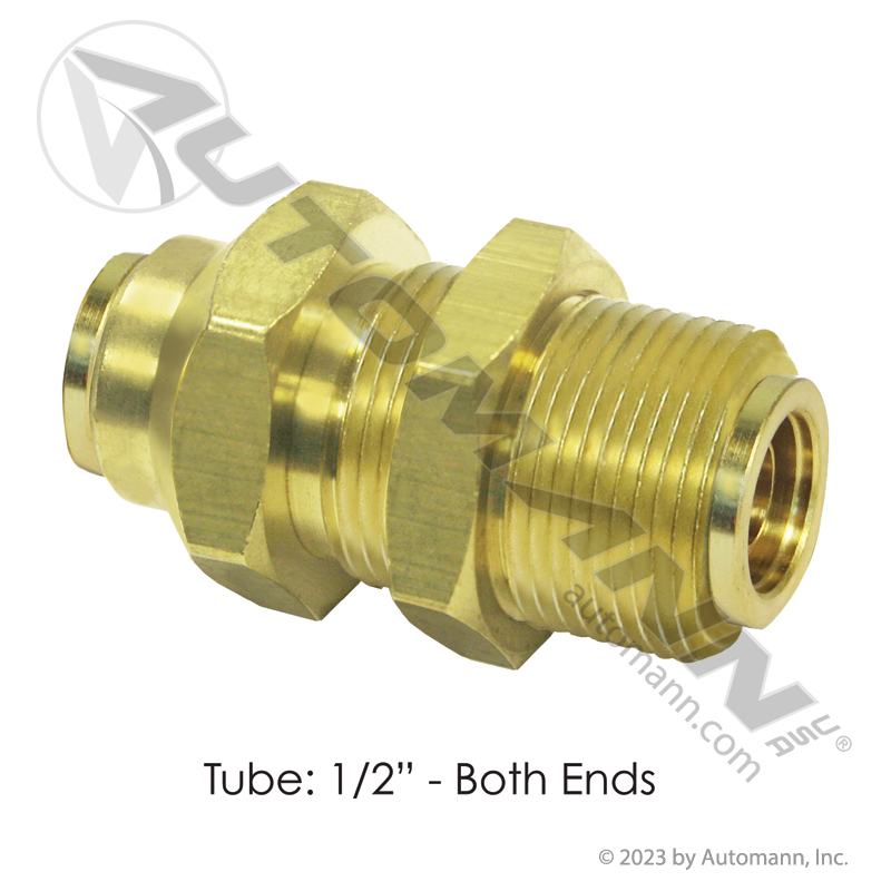 Brass PLC Bulkhead Union 1/2in