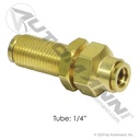 Brass PLC Bulkhead Union 1/4in