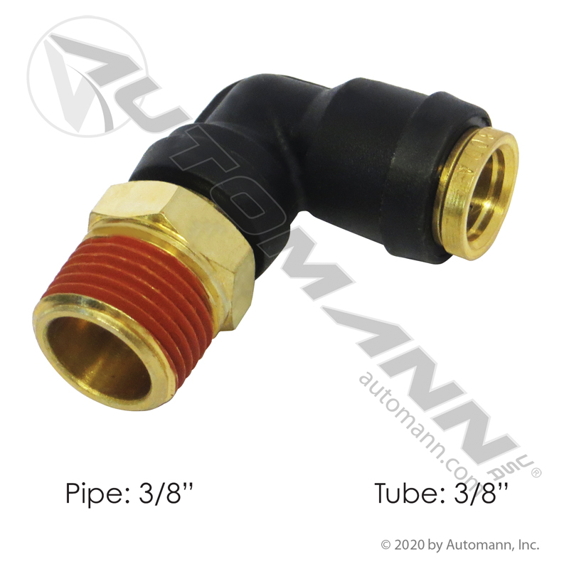 [177.12C696C] PLC Swivel Male Elbow, DOT 3/8" Tube x 3/8" NPT