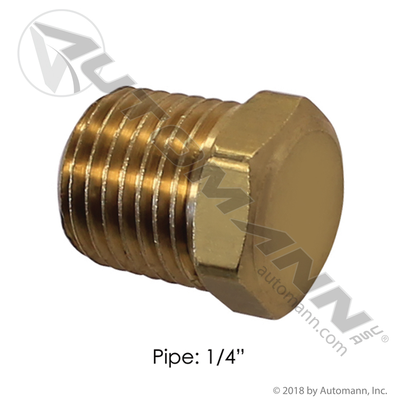 [177.9121B] Brass Hex Plug 1/4" NPT (3152X4)