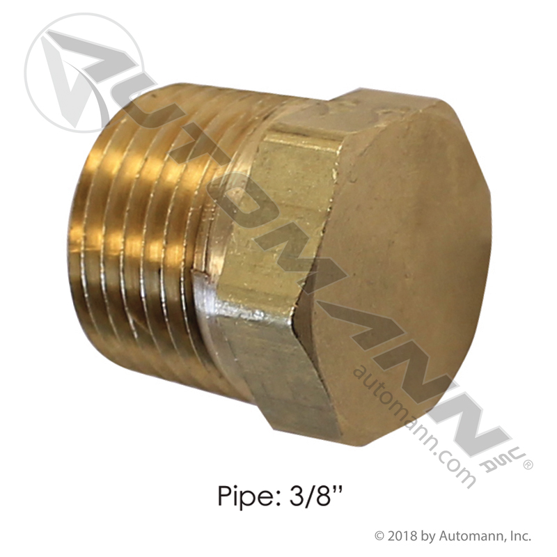 [177.9121C] Brass Hex Plug 3/8" NPT (3152X6)