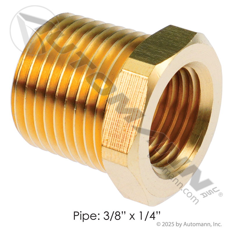 [177.9110CB] Brass Reducer Bushing 3/8" NPT Male x 1/4" NPT Female (3220X6X4)