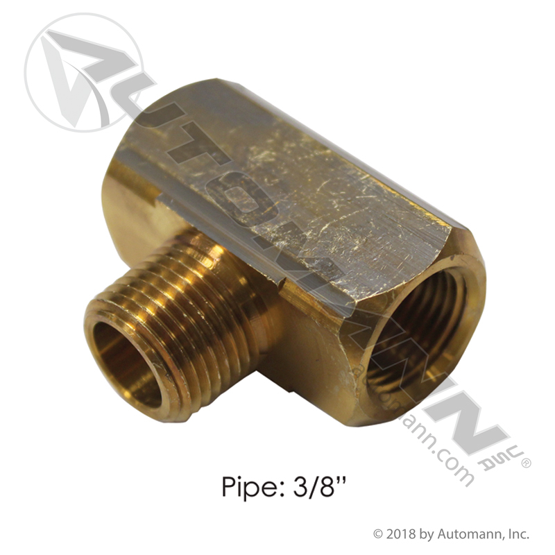 [177.9106C] Brass Male Branch Tee 3/8" NPT (3600X6)
