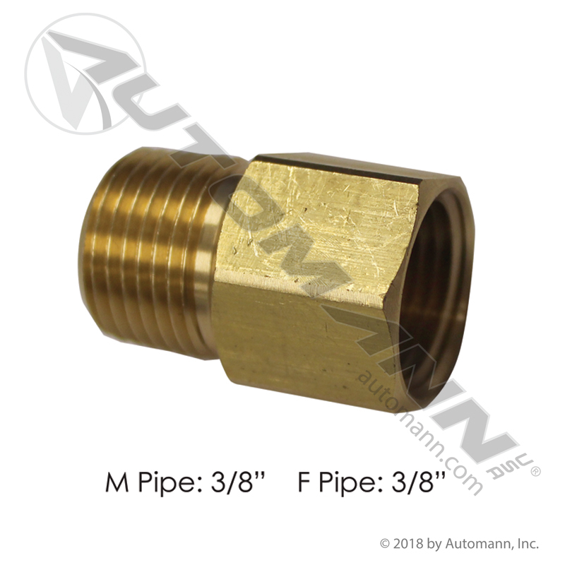 [177.9120CC] Brass Adapter 3/8" NPT Male x 3/8" NPT Female (3200X6)