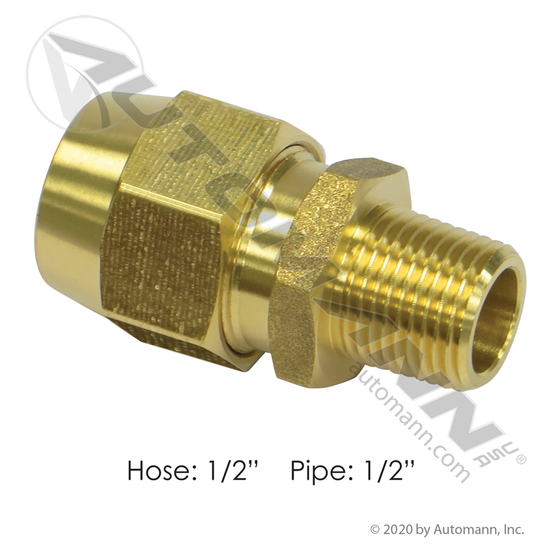 [177.16928D] Air Brake Hose Coupling 1/2" ID x 1/2" NPT (E8594)