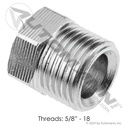 Steel Inverted Flare Nut 3/8" SAE (S141-6)