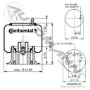 Continental Air Spring, Rolling Lobe, Plastic Base (64634)