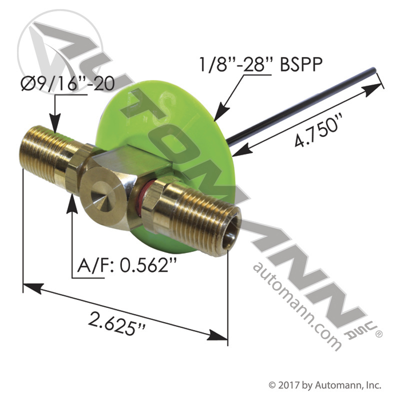 [177.T17041] PSI Thru-Tee Assembly, Dual Wheels, 5" (3131704)