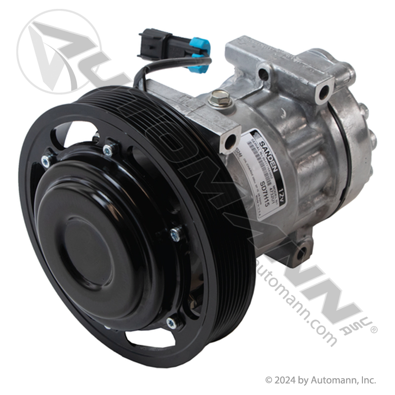 Everco A/C Compressor Sanden SD7H15, 8-Groove 180mm Clutch, Volvo VNL