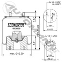 Econoride Air Spring 8755 Hendrickson Trailer, Steel Base (1R13-124)
